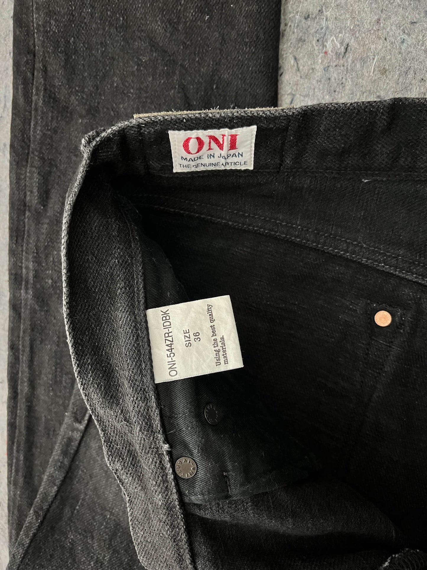 544ZR-IDBK Black Secret Denim by ONI Jeans (pre-worn)