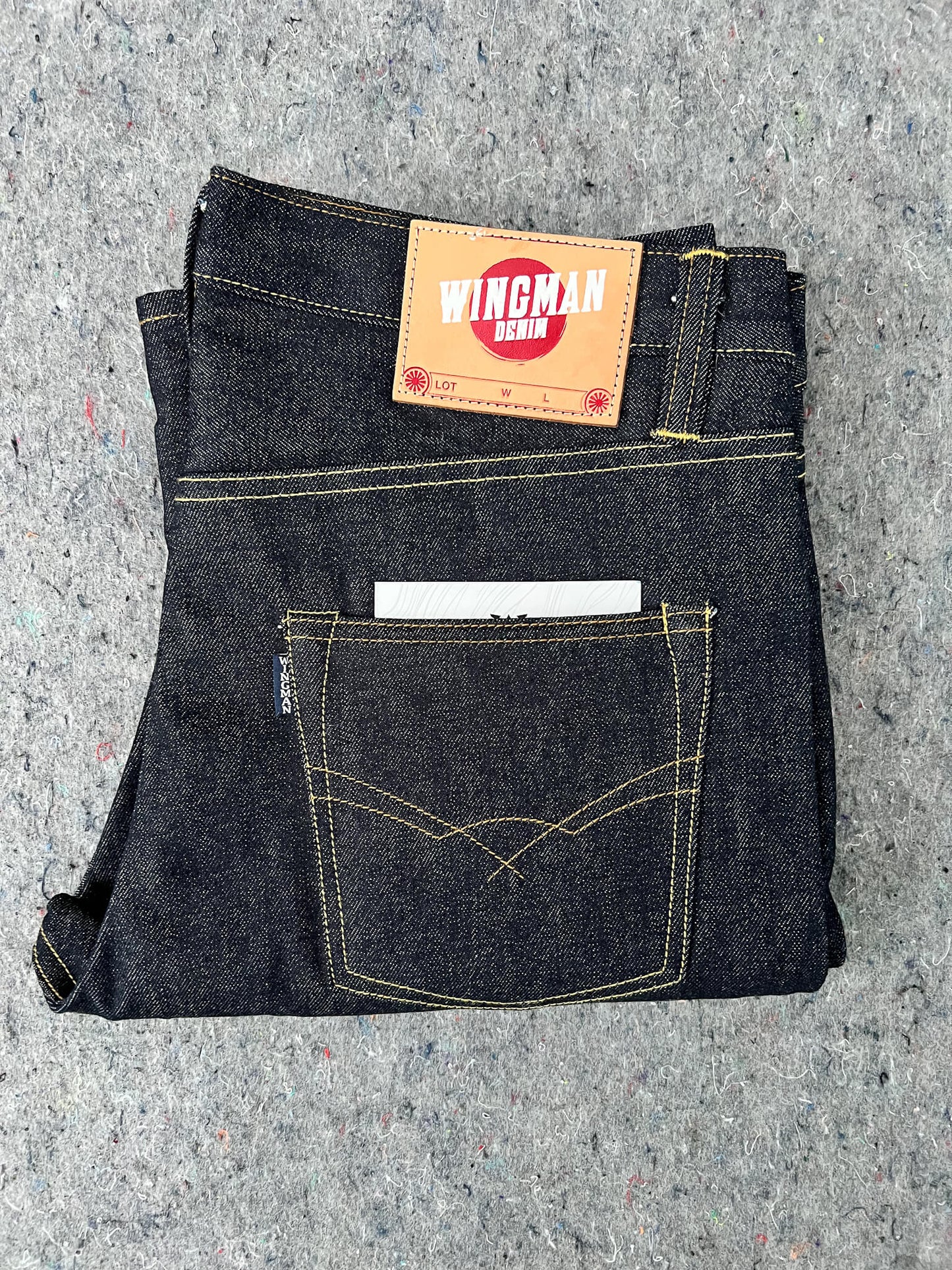 14oz Pink Line Selvedge by Wingman Denim (brand-new)