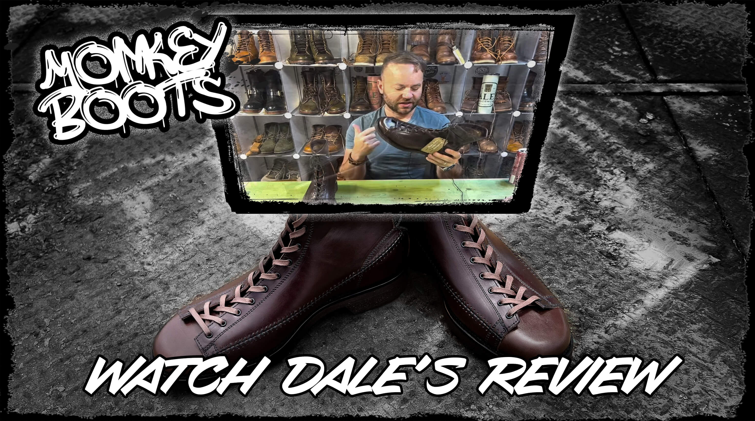 Load video: Dale’s Leatherworks Monkey Boots Review