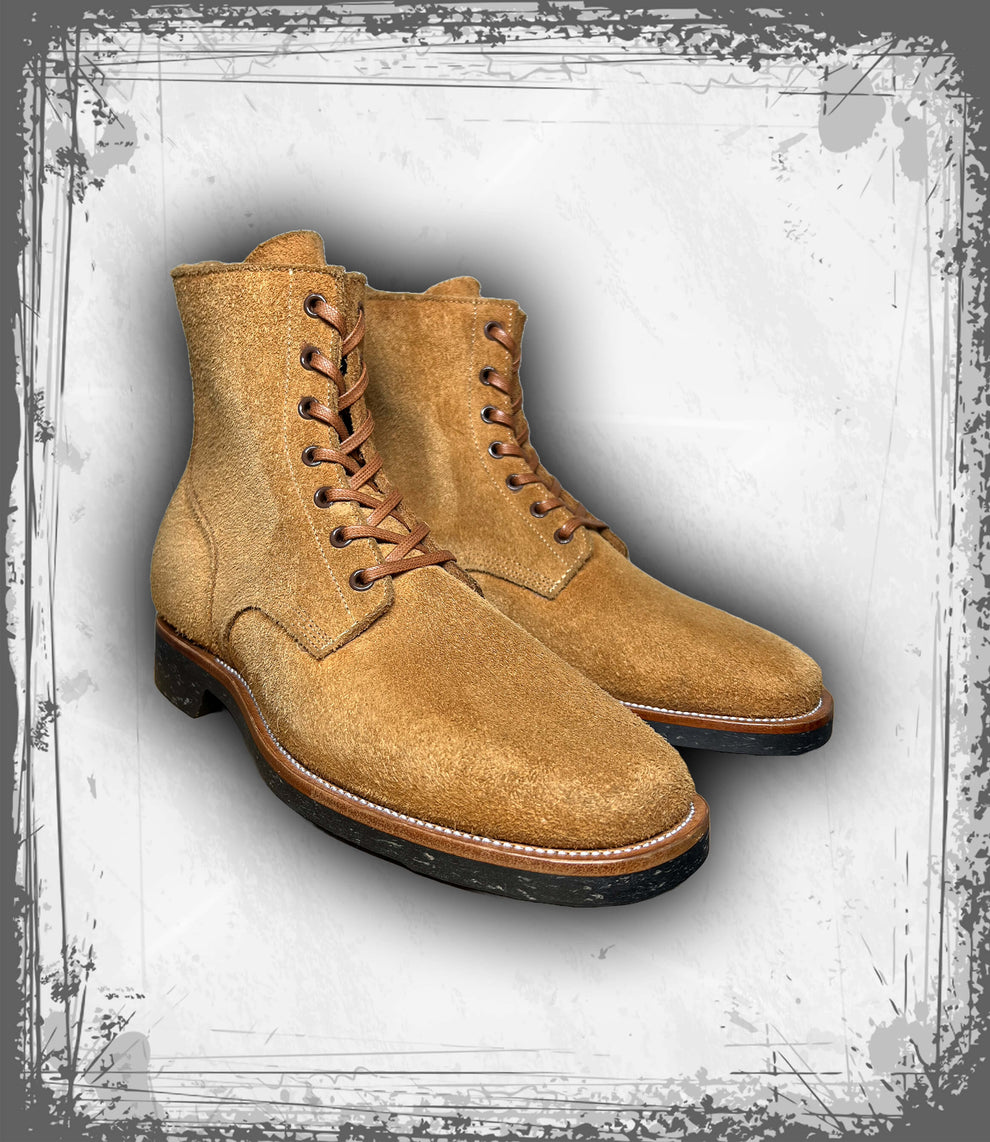 Whiskey Shrunken Bison Roughout Boondockers – CRUXdeluxe