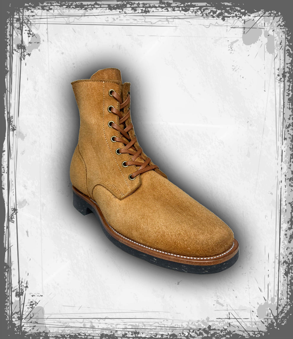 Whiskey Shrunken Bison Roughout Boondockers – CRUXdeluxe